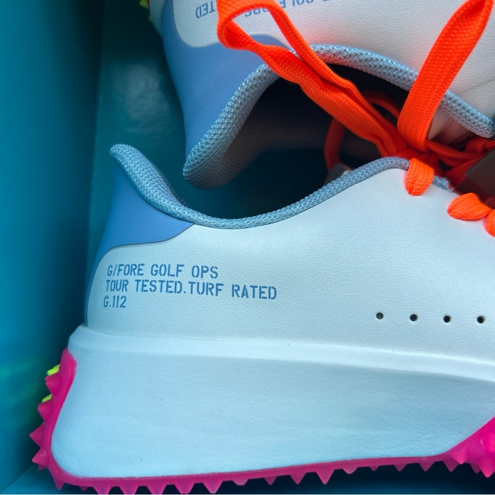 G/Fore G.112 Kiltie Golf Shoes Women’s Sz 5 in Snow/Knockout Pink - Picture 13 of 15